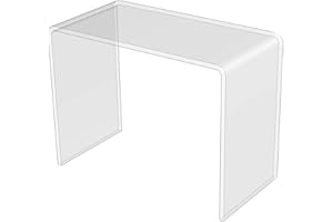 3R W Design Clear Acrylic Plastic Cabinet Display Stand - Exhibition Riser Plinth- Hoverstand (S4mm-thick-20cm-10cm-15cm)