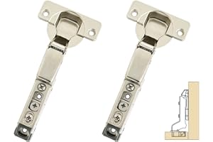 GEFONG 95 Grado Arremetida Bisagras con Amortiguadores 35mm para Puerta de Armario Cocina Bisagra Silenciosa de Cierre Suave pare Puertas de Muebles 2 Piezas
