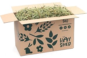 The Hay Shed Premium Oat Hay for Small Pets – Long Stem Feeding Grass Barn Dried, Dust Free, High Fibre, Natural Green Stem Oat Hay for Rabbits, Guinea Pigs, Hamsters, Chinchillas - 1kg