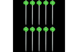 BEEJOY 10 PCS Glow Tent Pegs 7.87inch Metal Steel Rock Pegs Hook Strong Heavy Duty Hard Ground Tent Pegs for Night Camping Outdoor Travel Gazebo Awning Garden Hiking Bouncy Castle Strong Pegs