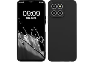 kwmobile Carcasa Compatible con Honor X8 5G / X6 / 70 Lite 5G Funda - con Bordes elevados - Apto Carga inalámbrica - Negro Mate Mate