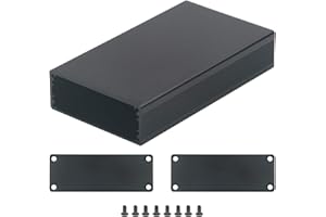 Unxuey 1pcs Black Drawing Aluminum Enclosure Power Amplifier Box for DIY Instrument Case 110x64.2x23.5mm (LxWxH)