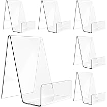 MABAHON 8 stuks acryl plaatstandaards, transparante displaystandaard, verstelbare transparante acryl plastic displaystandaards ezel multifunctionele displayhouder voor foto's, plaatskaarten, telefoons