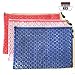 Versatile Decor Zip Up Make Up Mesh Plastic Pouch Bag SINGLE .- Available in 3 sizes (A4, )