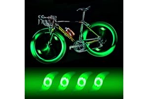 yifengshun Lot de 4 lumières de Roue de vélo Rouges imperméables Lampe LED Pneu de vélo avec 3 Modes de Clignotant pour vélo de Montagne vélo Adulte et Enfant