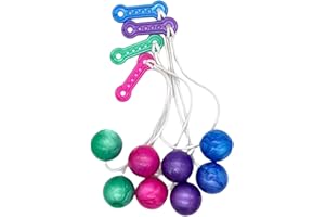 HODFID 1/4Pcs Clackers Balls 1970s | Clackers Balls Party Games | Clackers Ball on String Toy with Lights | Fun Swinging Ball Vintage Toys Set Party Favors for Kids (Random Color)