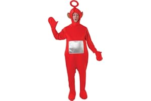 RUBIE'S Rubies Costume Teletubbies Po Deluxe da adulto, Tuta intera con tasca interna e accessorio per la testa, Taglia Standard, Ufficiale Teletubbies per Carnevale, Halloween, Cosplay, Feste
