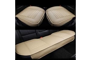 HONCENMAX Cubierta de Asiento de Carro - Amortiguador de Asiento Interior del Coche Cubrir Almohadilla Estera para Suministros de Automóviles - Solo Asiento Sin Respaldo - 3 Pieza