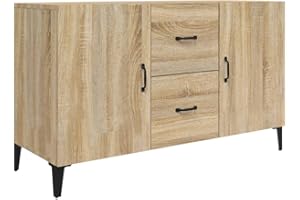 vidaXL Sideboard Console Side Cabinet Home Organiser Storage Cabinet Home Indoor Bedroom Rack Buffet Furniture Sonoma Oak Engineered Wood