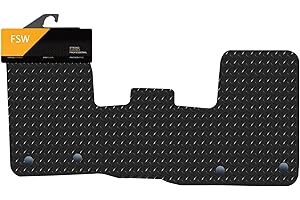 FSW - Transit Custom 2019-2023 1 Piece Front - Tailored Van Mats - 5mm Extra Heavy Duty Rubber - Fitted With Clips - Anti Slip Van Floor Mat, Anti Slip Backing - 1Pc Rubber Floor Mat