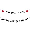 Welcome Back Banner Decorations - Glitter Black 'We Missed You' Sign For Homecoming, Parties, Army Return - View #11