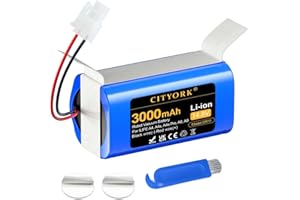 CITYORK 3000mAh Batteria per Zaco iLifea4, A4s, A4s Pro, V7, V7S, V7 Pro, V7 Plus, A6, A7, A8, A9, A10, A10 pro, W400, W450, X620, Y8H4, per Dibea D960 GT200 GT9 V750 V780 V780s V870 Batteria