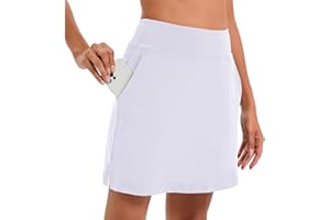 Timuspo Gonna da tennis da donna con pantaloni, gonna corta con tasche, estiva, sportiva, per golf, escursionismo, corsa, ciclismo