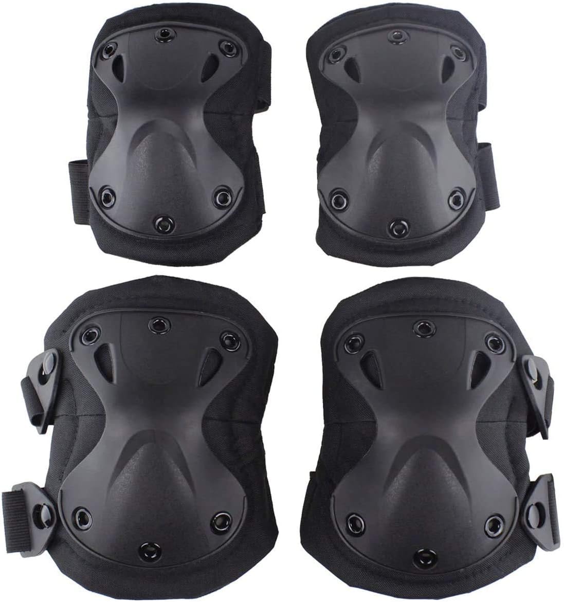 WarmHeartting Rodilleras Tácticas Militares y Coderas Protección de Camuflaje, Rodilleras para Deportes al Aire Libre CS Caza, Paintball, Tiro