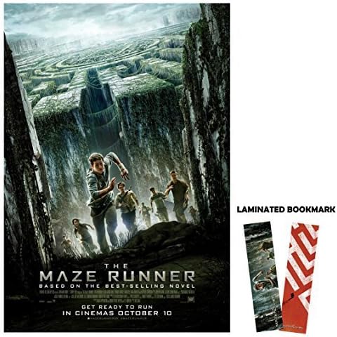 The Maze Runner (2014) Poster 13" x 19" BORDERLESS Running + Laminated Bookmark Dylan O'Brien Thomas Brodie-Sangs by Poster Angels