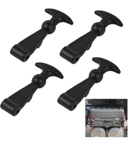 AB Tools Mountney Classic Ganci Per Cofano In Gomma, Grandi 120 Mm, Set Da 2 Con Staffe, Per Fissaggio Bagagliaio E Pannelli - 2