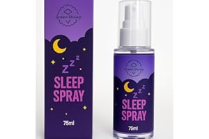 Green Sheep Sleep Spray, 75ml, Lavender, Camomile, Vetivert, Natural Sleep Aid, Pillow Mist Spray, Relaxing Calming Sleep Spray