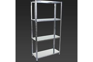 Marko Storage Solutions 4 Tier Galvanised Shelving Metal Storage Garage Shelves Steel Racking Workshop