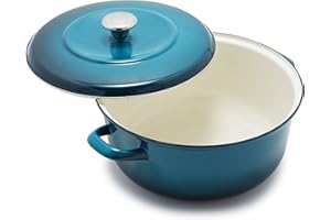 Merten & Storck Forno Olandese in Ferro Smaltato Fatto a Mano, Adatto a Tutti i Tipi di Fornelli, Induzione e Forno, 26 cm/5 L, Blu Scuro
