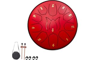 YUCHIFA Rain Drum for Outside Garden, Rain Drum, Steel Tongue Drum Rain Chime,Drum Rain Chime Waterproof,Rain Drum for Garden Instrument,for Camping, Meditation or Yoga (11-tone 6-inch,H)