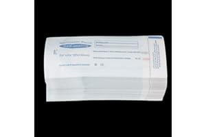 Pack of 200 Self-Sealing Sterilisation Bags, Disposable Dental Sterilisation Bags for Dental Tools, Cosmetic Packaging, Hospital, 130 x 57 mm