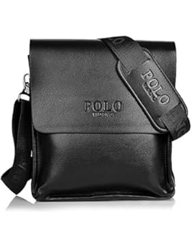 Polo Factory , Herren Schultertasche Schwarz schwarz