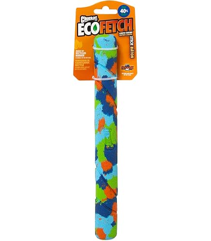 DOOG „Elwood Apportierstock für Hunde – Sicherer als echte Stöcke, splitterfrei, schwimmt und leuchtet im Dunkeln – Robustes Apportierspielzeug aus recyceltem Gummi