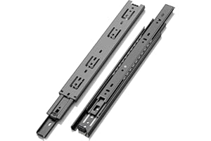 AOLISHENG Glissière de tiroir, capacité de charge jusqu'à 45 KG, avec roulement à billes 200 250 300 350 400 450 500 550 600 mm Extension, 1 Paire (2 pièces)