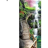 Instarry 5D Diamond Painting Completo Panorama Cascata 80x40 Cm, Kit Con Tela HD E Diamanti Rotondi, Decorazione Parete Fai Da Te