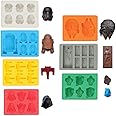 Sunerly, stampi per ghiaccio in silicone di Star Wars, ideali per cioccolato, vassoi per cubetti di ghiaccio, gelatina, dolci