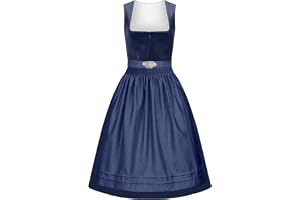 Dirndl Dam, midi, traditionell kjol, 2-delad dirndl-klänningar, knälång | Klänning med förkläde traditionell klänning elegant dirndlklänning dirndlförkläden för Oktoberfest speciella tillfällen