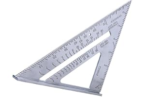 kurkip Speed Square Carpenters Square Aluminum Triangle Ruler 7inch 90 Degree 45 Degree Multipurpose Triangle Ruler for Framing Engineering Woodworking