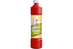 Zeisner Gewürz-Ketchup mild | aus Grasberg bei Bremen | vegan | natürlich ohne Konservierungsstoffe, große 800 ml Flasche