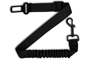 EASERIA Hundegurt fürs Auto, Premium Hunde Anschnallgurt, Elastische Hund Sicherheitsgurt mit Rückdämpfung, Verstellbare Länge 54-72- 90cm, für Kleine und Mittlere Hunde und Alle Autotypen, Schwarz