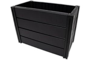 ‎KHW KHW | Hochwertiges Hochbeet | Demeter M | schmal | platzsparend | 82 × 44 × 61 cm - 196 Liter | ideal für Urbane Gärten | nachhaltiges Gärtnern | fördert gesunde Ernten | Made in Germany