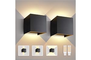 Lureshine 2 Pièces Applique Murale Ampoules G9 Remplaçables Angle de Rayonnement Réglable Lampe Murale Interieur Blanc Chaud 3000K Lampe Exterieur en Aluminium IP65 pour Chambre Salon Escalier