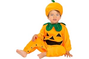 Funidelia | Costume da zucca per bebè per neonati Cibo, Verdure, Horror - Costume per Bambini e accessori per Feste, Carnevale e Halloween - Arancione