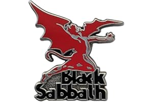 ROCK OFF OFFICIALLY LICENSED PRODUCTS Black sabbath Band Logo and Daemon Pin Badge One Size