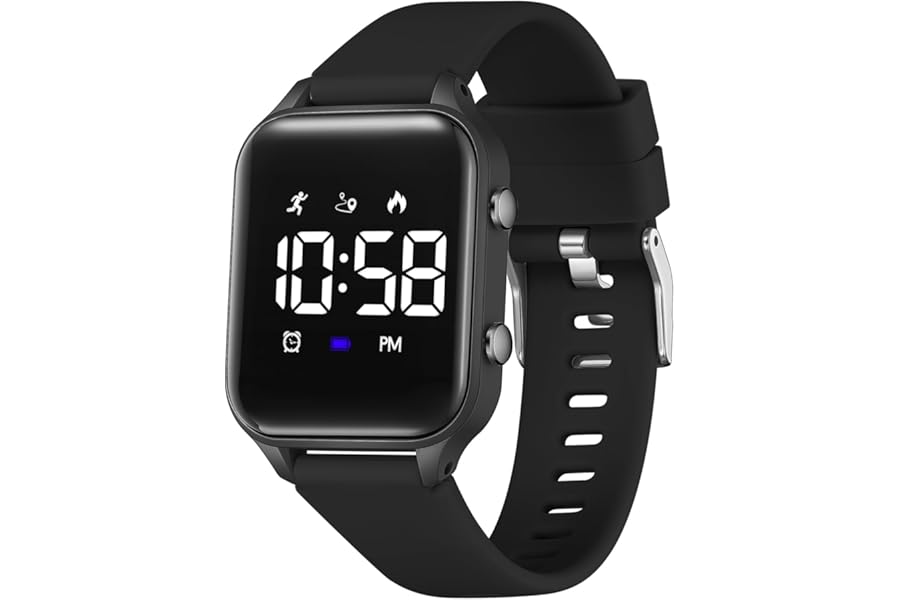 Timever Kids Digital Watches for Ages 5-14 Girls Boys,Kids Sports Watch Outdoor Digital Watches with Step Counting/Distance Calculation/Vibration Dual Alarm Clock/Stopwatch/5 ATM Waterproof