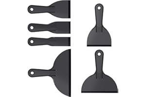 HENTEK Set di Spatole Stucco in Plastica Flessibile, Confezione da 6-38mm a 203mm per Decalcomanie, Carta da Parati, Muri, Stucco Auto, Spackling, Patch e Pittura