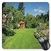 Produktbild HYYCLS Garden Mauspads, Peaceful Countryside Landscape with Blooming Roses Brick Path and a Small Gazebo, Standard Size Rectangle Non-Slip Rubber Mousepad, Multicolor