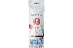 Brabantia 116582 PerfectFit Sac de poubelle pour NewIcon Plastique Blanc 0,1 x 27 x 28,5 cm