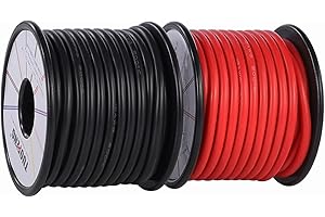 TUOFENG 3.3mm² Electrical Wire 21 Meter [10.5 m Black and 10.5 m Red] 12 AWG Silicone Wire Hook Up Wire Cable Soft and Flexible of Tinned Copper Wire High Temperature Resistance