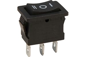 MC POWER - Interruttore a bilanciere | 3 poli, bilanciere nero, AC 250 V/6 A