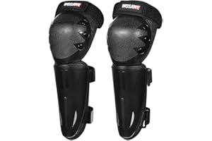 WOSAWE Vélo Genouillères et Coudières pour Enfants, Anti-Choc Équipement de Protection pour Skateboard Moto Scooter Vélo Cyclisme Course (Genouillères)