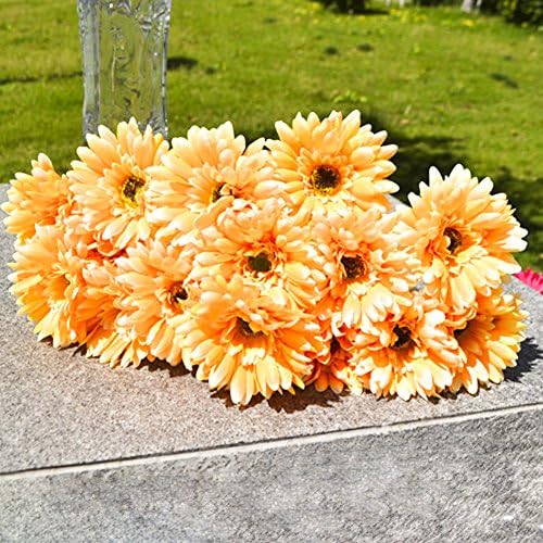 Weksi ®10pcs Silk Artificial Gerbera Daisy Bouquet for Home Wedding Garden Decoration