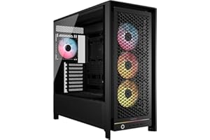 CORSAIR FRAME 5000D RS ARGB Modular High Airflow Mid-Tower PC Case – 4x Pre-Installed RS ARGB Fans, InfiniRail™ Fan Mounting System, ASUS BTF, MSI Project Zero, Gigabyte Project Stealth – Black