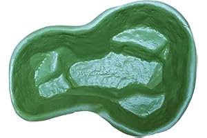 Laghetto da Giardino Preformato 220 Lt Giardini d'Acqua – Vasca Verde Modello Bracciano 136×100×34 per Pesci, Tartarughe, Ninfee, Piante Palustri e Stagni Artificiali da Esterno