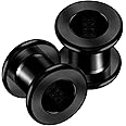 2PCS Anodized Black Flesh Rounded Edges Stretcher Ear Tunnel Gauge Plug Earring Lobe Piercing Jewellery Choose Sizes