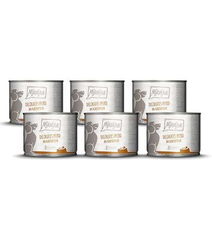 MjAMjAM Premium Natvoer Voor Honden Fijn Paard Met Gestoomde Aardappelen Pak Van 6 6 X 800g Graanvrij Extra Vlees 750617699